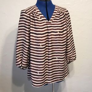 Daisy Fuentes Striped Blouse